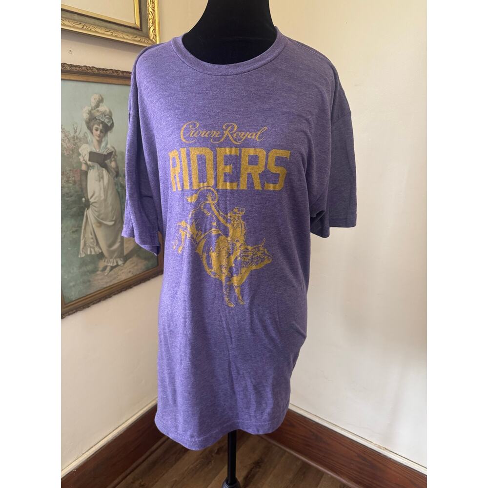 Crown Royal Riders T Shirt Purple Western Rodeo Graphic XL